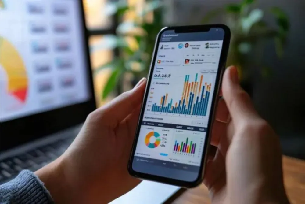 スマホを見る人